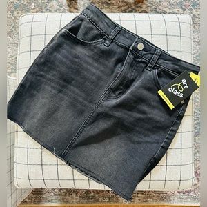 Black jean mini skirt girls with tags